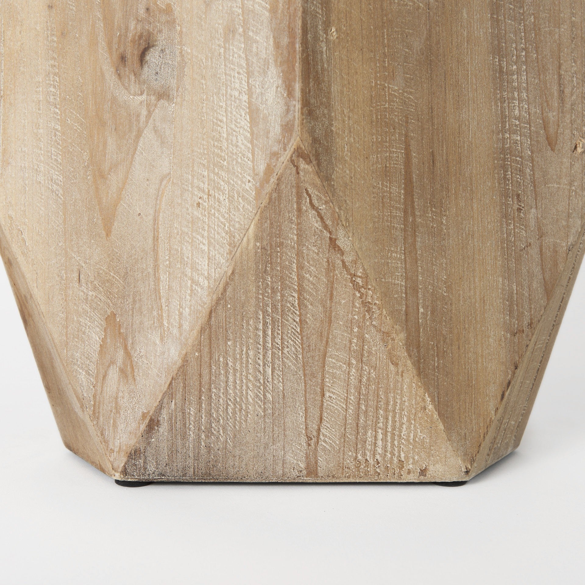 19 Natural Stain Geometric Wooden Vase