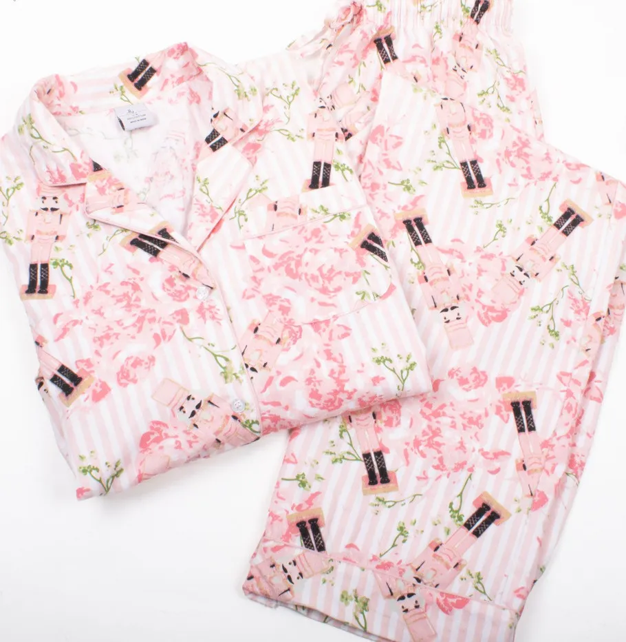 8 Oak Lane Nutcracker Rose Flannel PJ Set