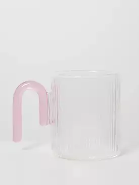 Archer Ribbed Class Cup | Clear/Taffy Pink