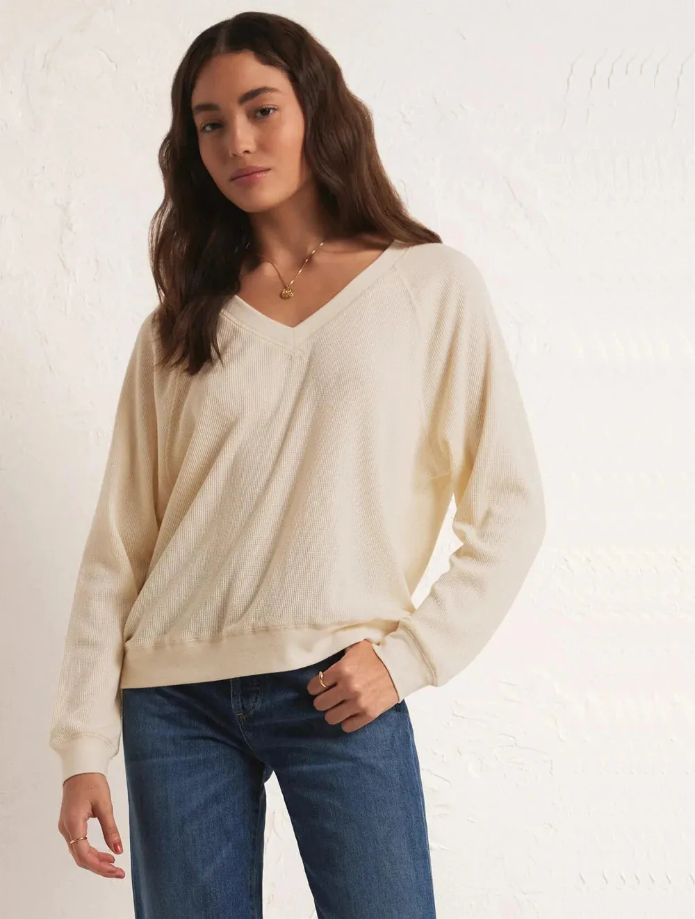 Arlo V- Neck Waffle Top