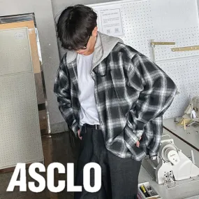 ASCLO  |Other Plaid Patterns Unisex Street Style Long Sleeves