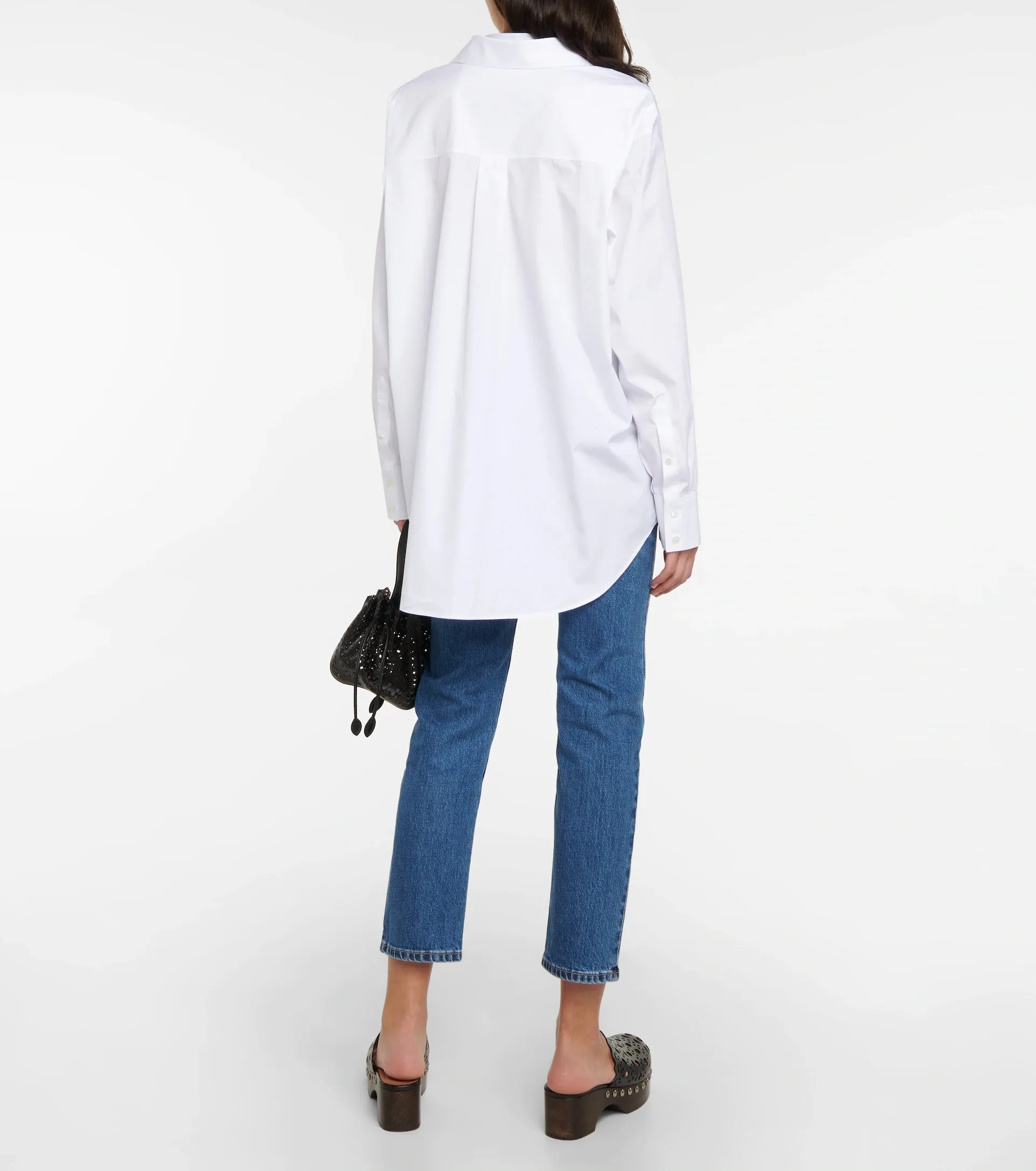 Azzedine Alaia  |Casual Style Street Style Long Sleeves Plain Cotton Medium