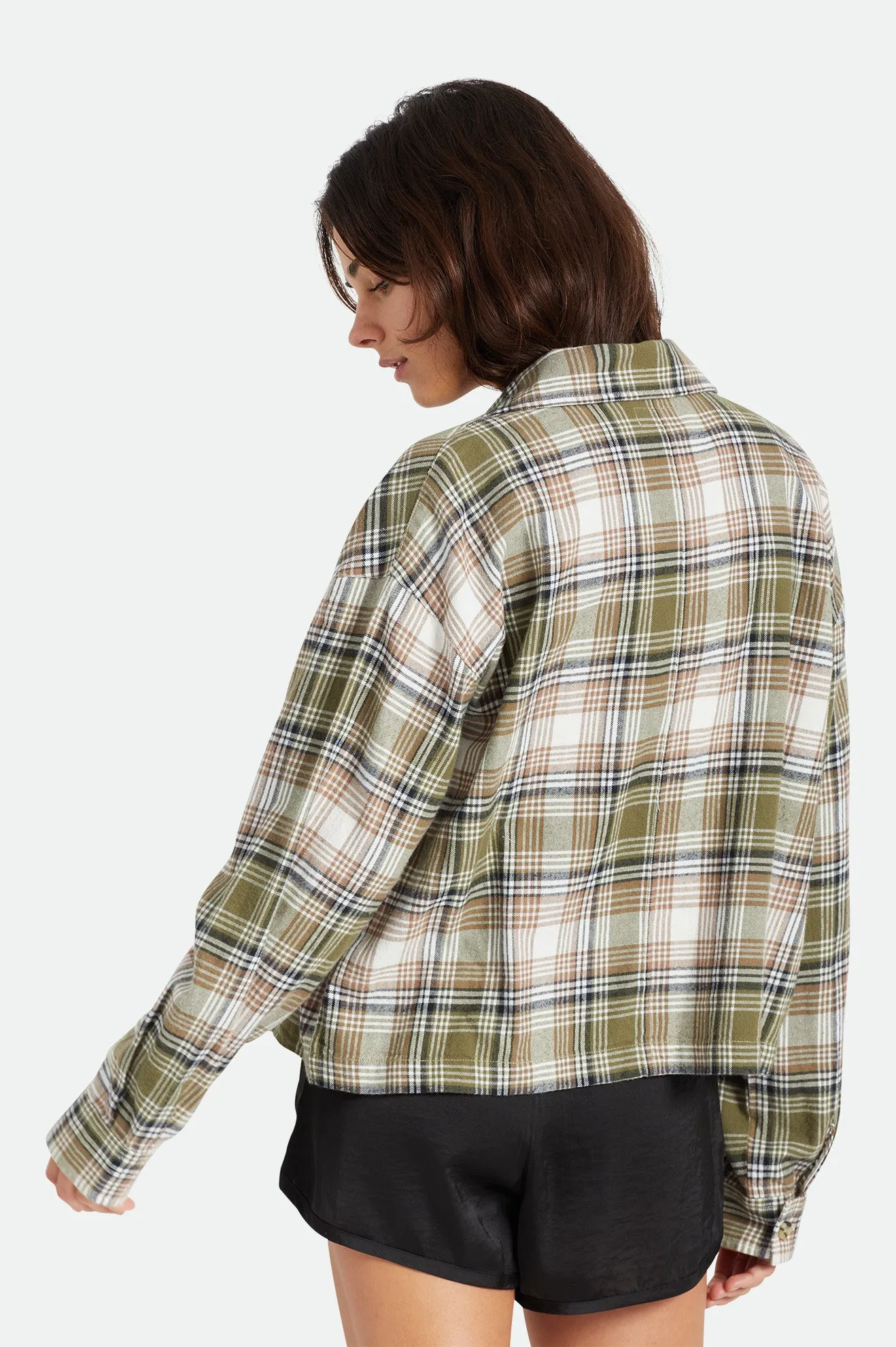 Bowery Women's L/S Flannel - Military Olive