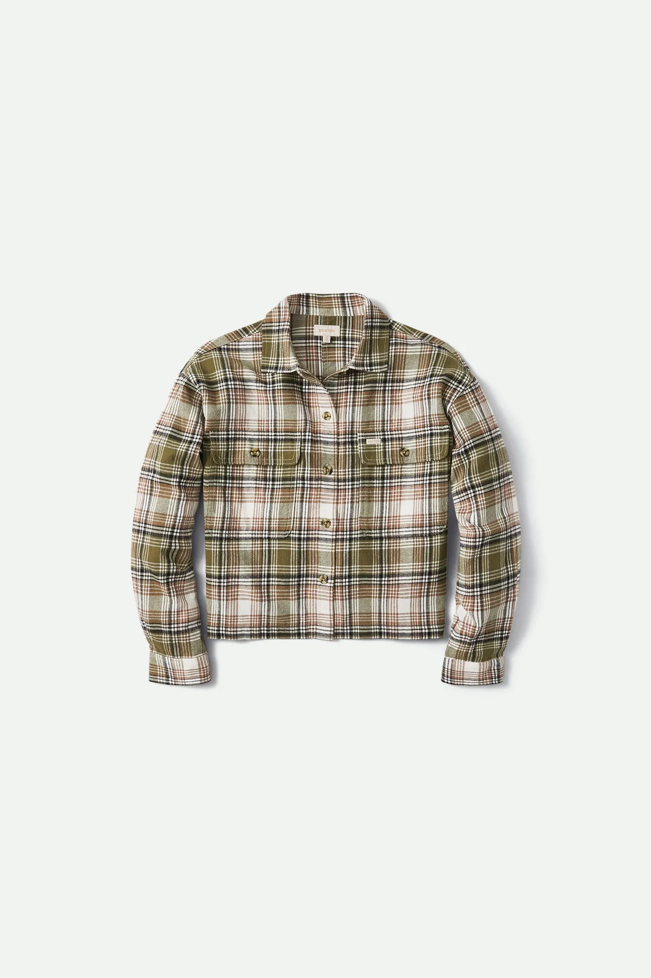 Bowery Women's L/S Flannel - Military Olive