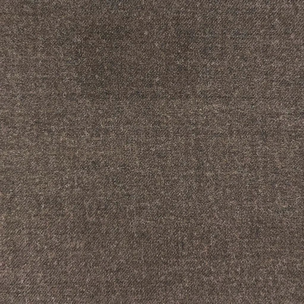 Brown Plain Weave Flannel With Comfort Stretch