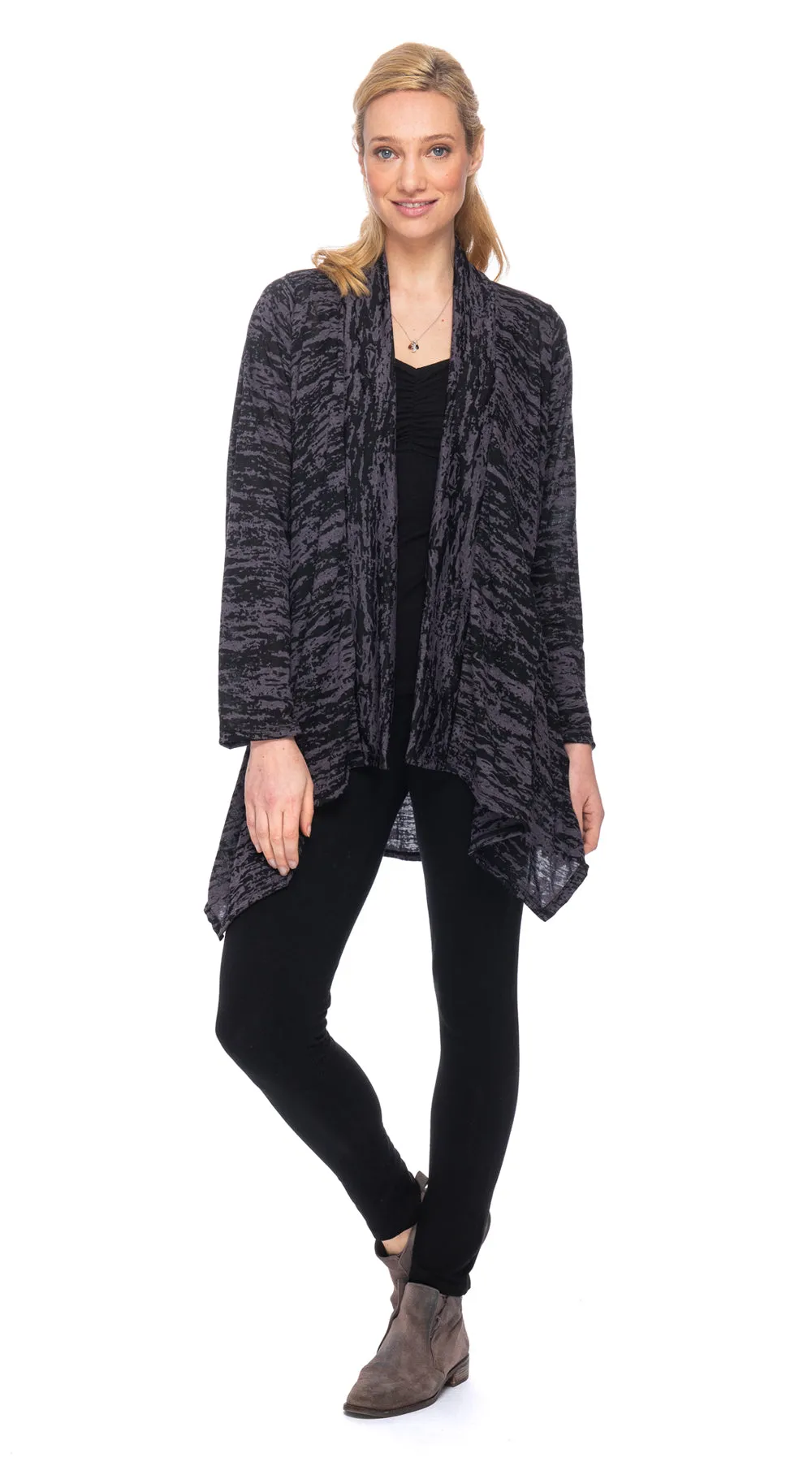 Burnout Iris Jacket - black+grey tiger