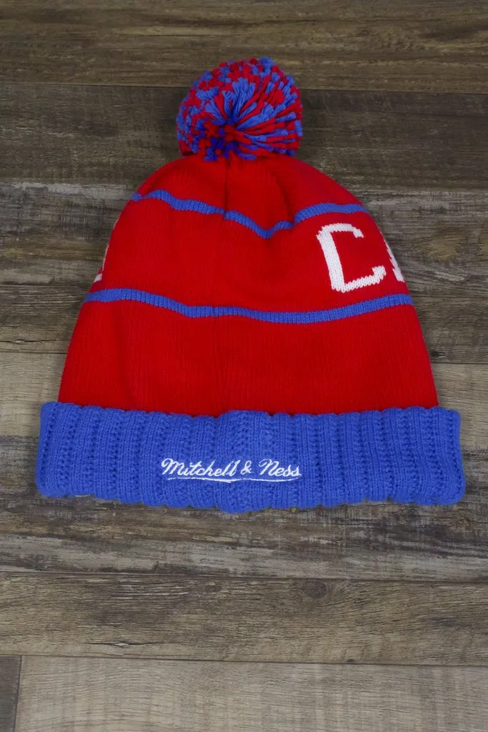 Capitals beanie | Washington Capitals Thick Knit Retro Circle Patch Mitchell and Ness Beanie