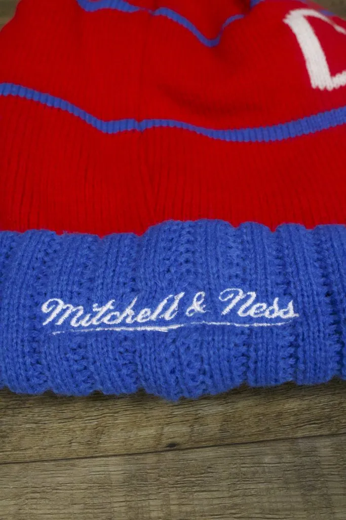 Capitals beanie | Washington Capitals Thick Knit Retro Circle Patch Mitchell and Ness Beanie