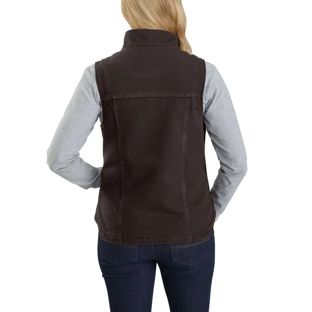 Carhartt 104224 Women’s Washed Duck Sherpa Lined Mock Neck Vest - 