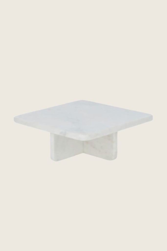 Casa - Fiora Marble Footed Board - White - 25x10cm