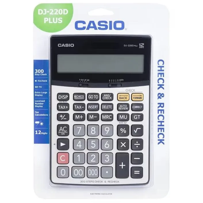 Casio DJ-200D 12 Digit Heavy Duty Desktop Calculator