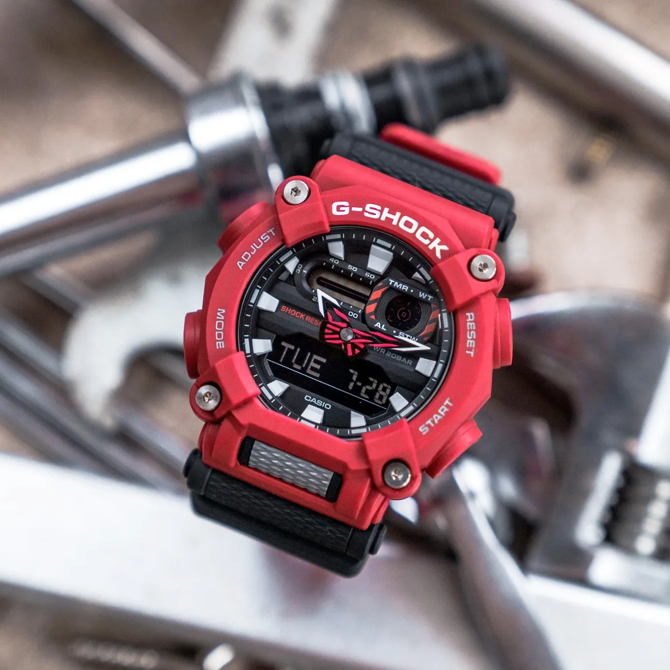 Casio G-Shock GA900-4A Red Black Heavy Duty Watch