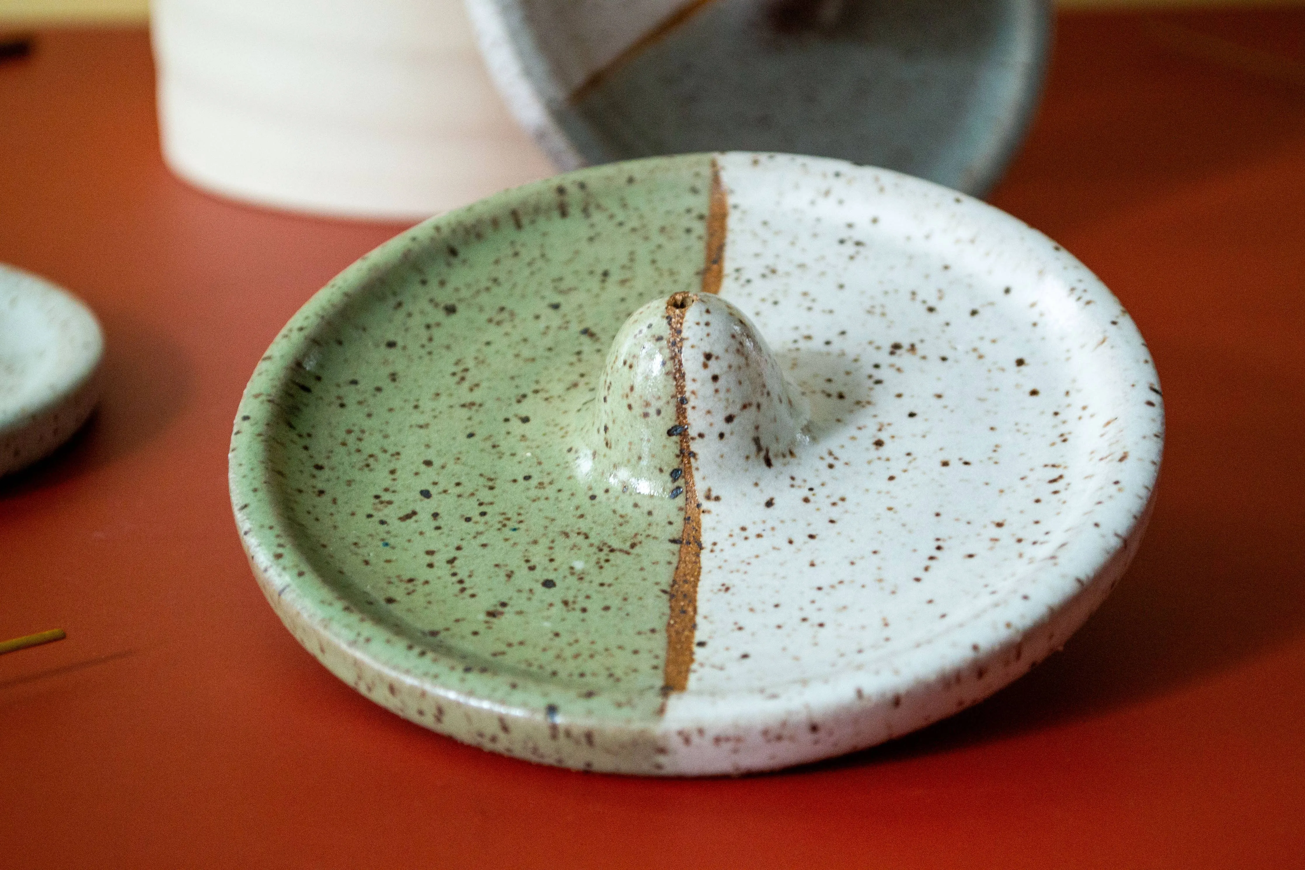 Ceramic Incense Holder - Color Block