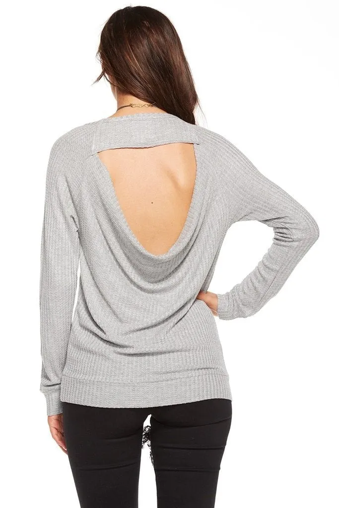 Chaser Waffle Thermal Drape Back Long Sleeve