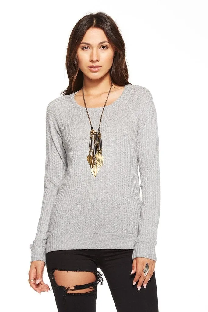 Chaser Waffle Thermal Drape Back Long Sleeve