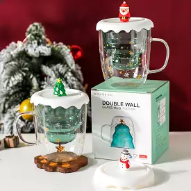 Christmas Glass Water Cup