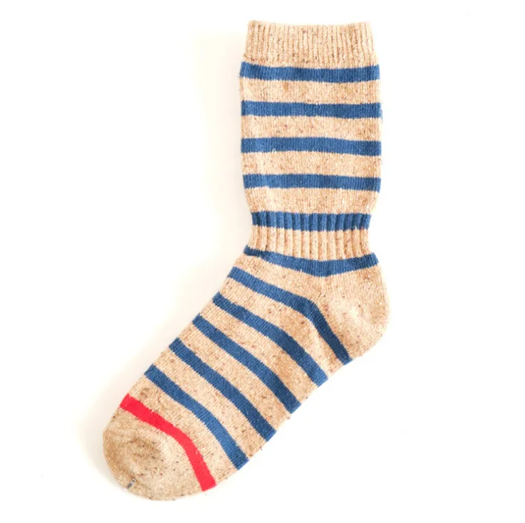 Crew Socks | Cotton | Blue Stripes