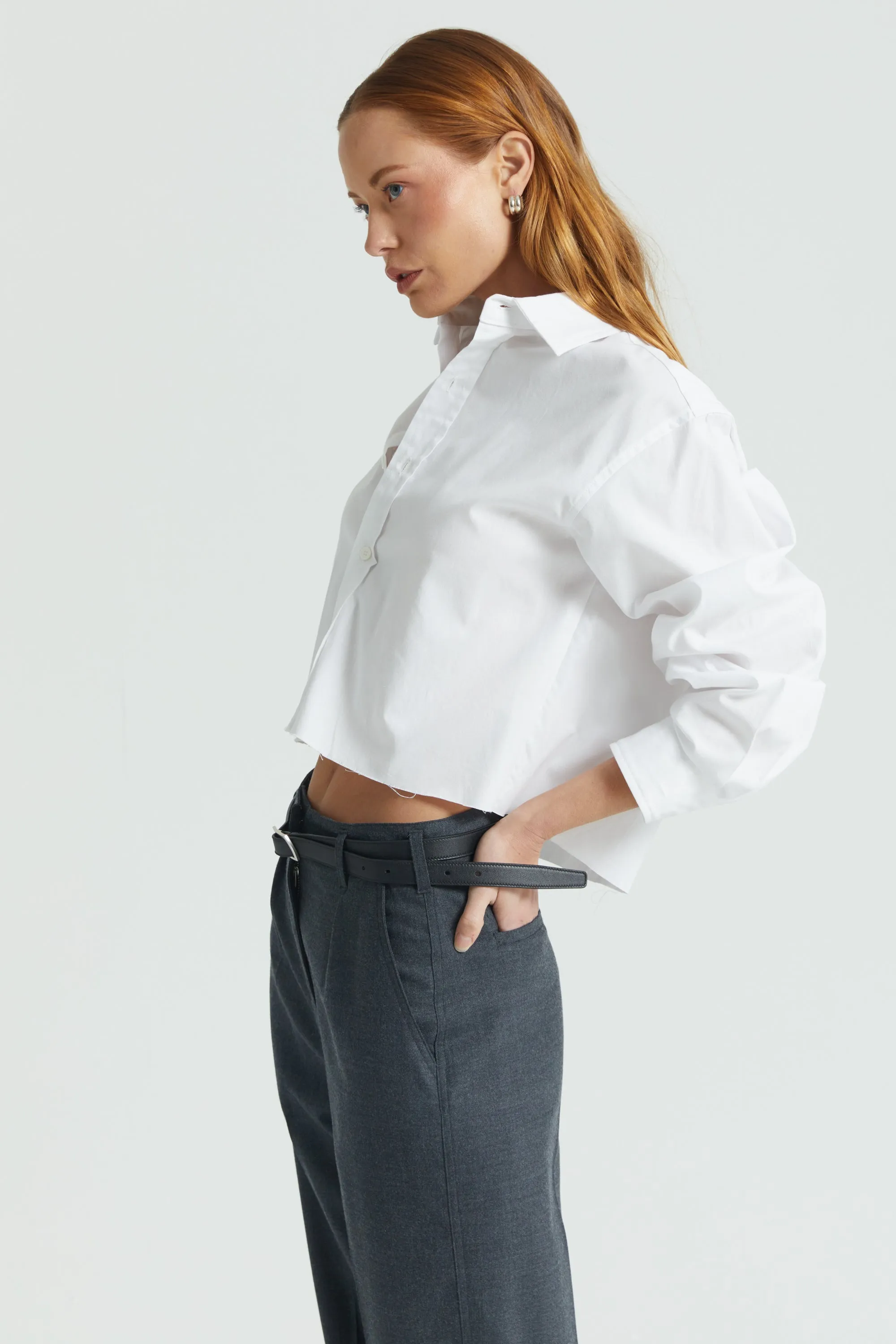 Cropped Long Sleeve Shirt