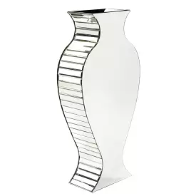 Curvy Art Deco Style Mirrored Vase