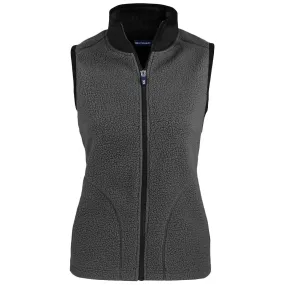 Cutter & Buck Women's Elemental Grey/Black Cascade Eco Sherpa Fleece Vest