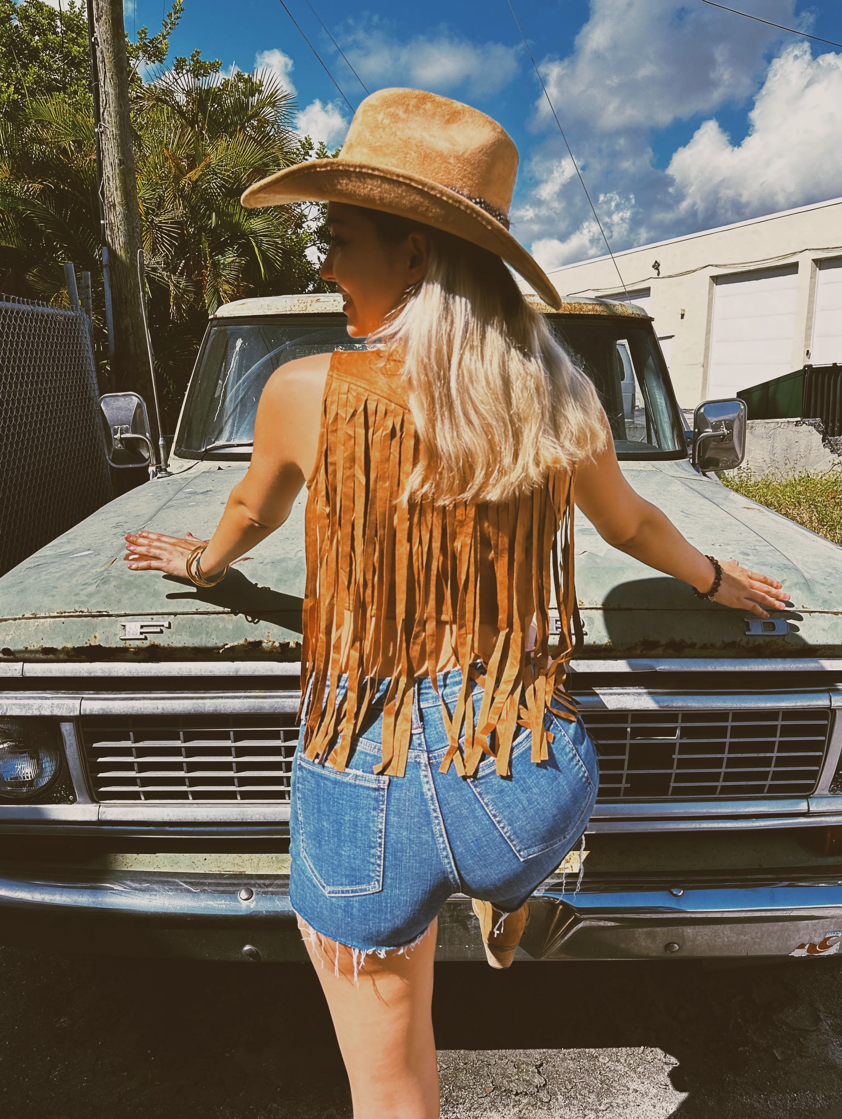 Dallas Fringe Suede Vest