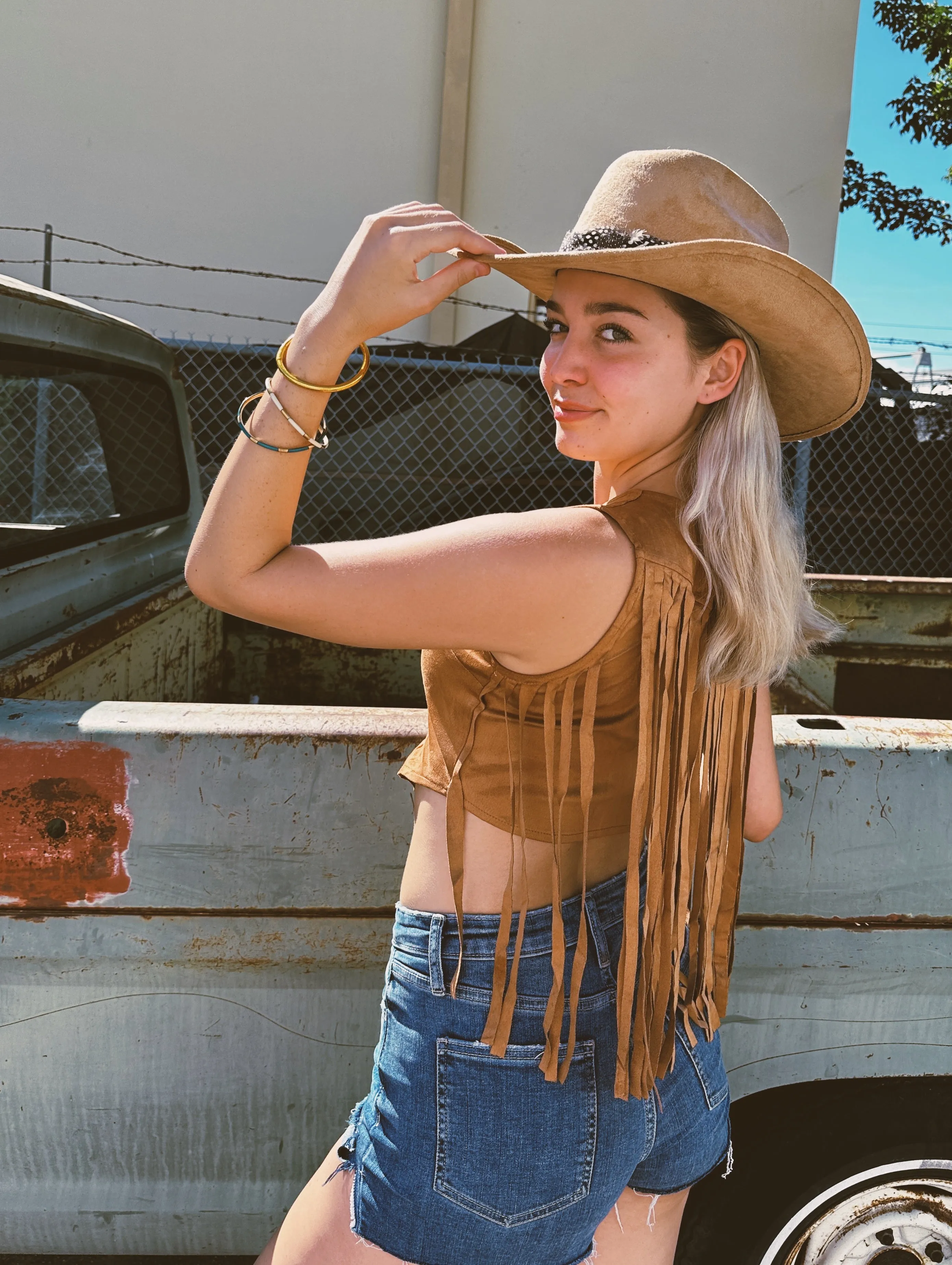 Dallas Fringe Suede Vest