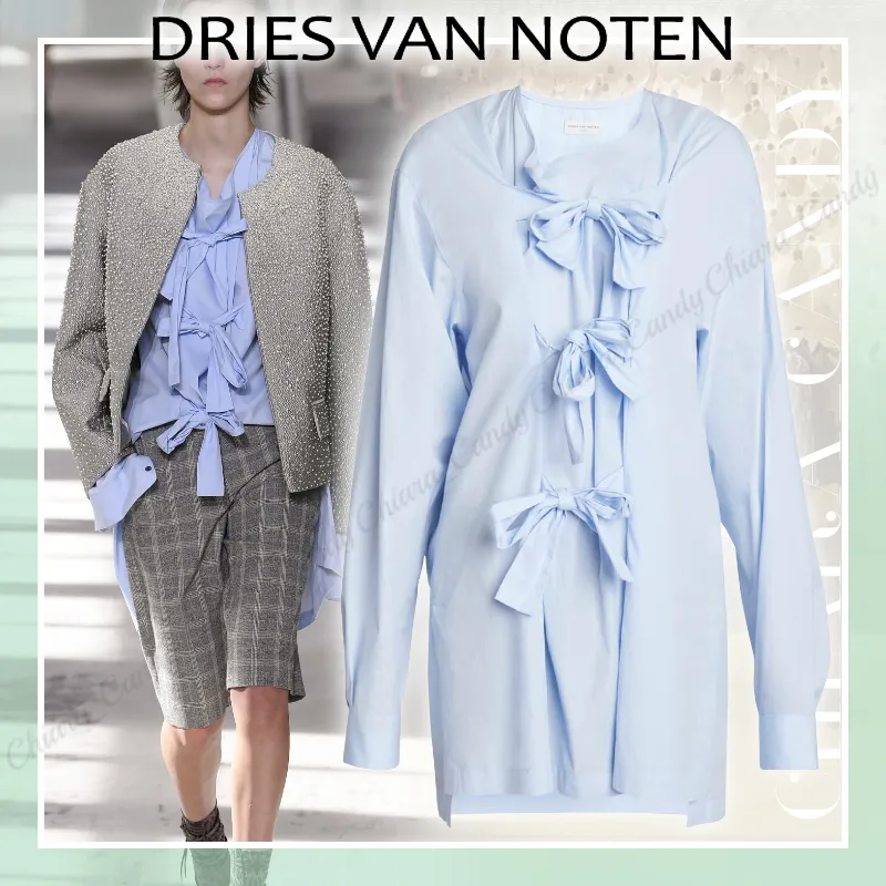 Dries Van Noten  |Casual Style Long Sleeves Plain Cotton Oversized