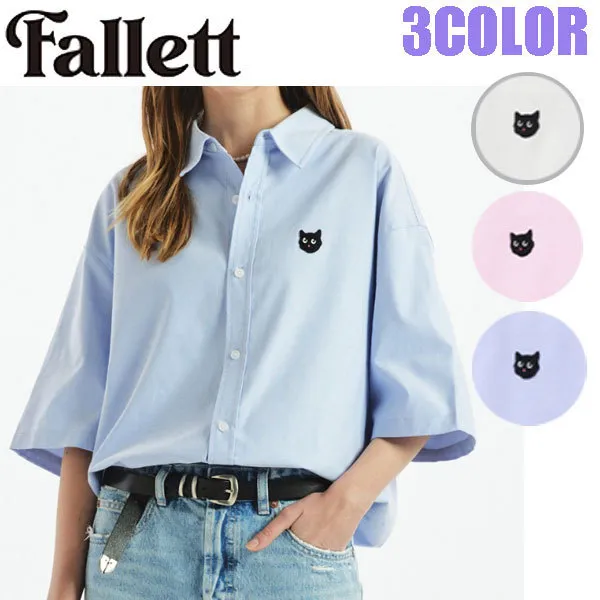 Fallett  |Casual Style Street Style Plain Long Short Sleeves Logo