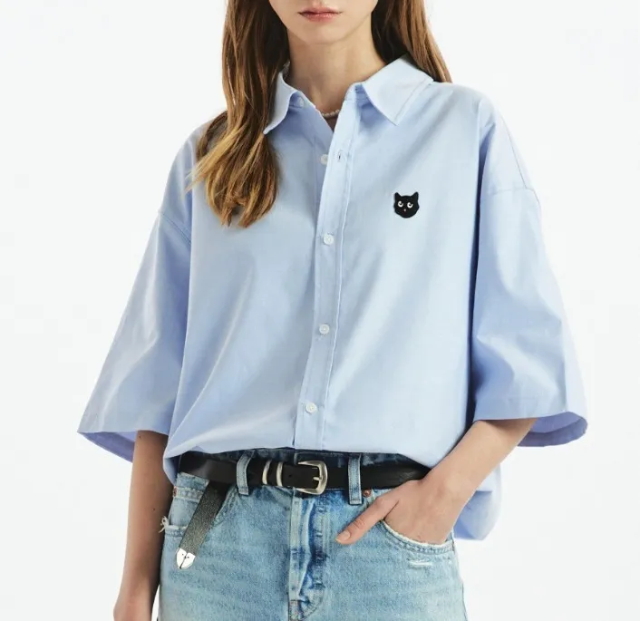 Fallett  |Casual Style Street Style Plain Long Short Sleeves Logo