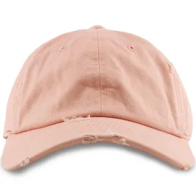 Foot Clan Blank Peach Adjustable Distressed Dad Hat