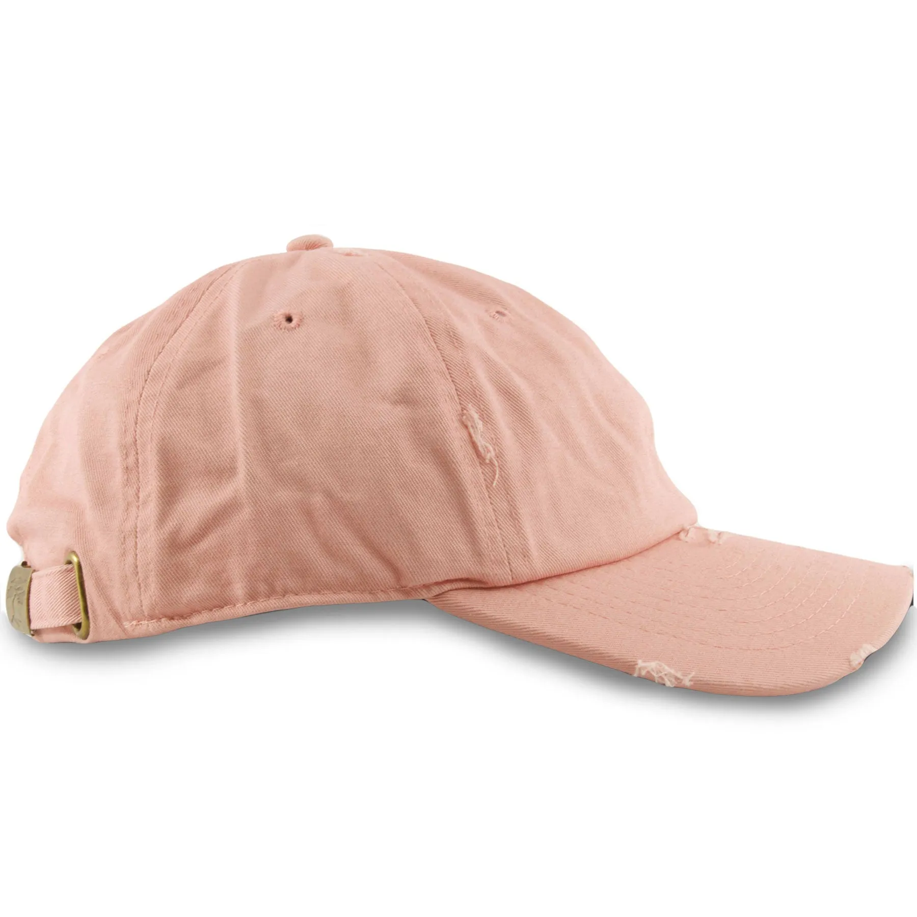 Foot Clan Blank Peach Adjustable Distressed Dad Hat