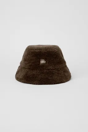 Foxy Sherpa Bucket Hat - Espresso