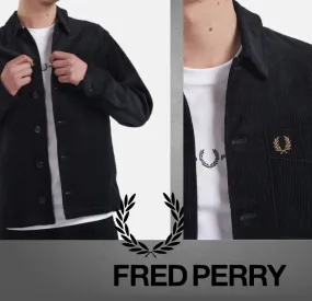 FRED PERRY  |Street Style Long Sleeves Plain Cotton Logo Shirts