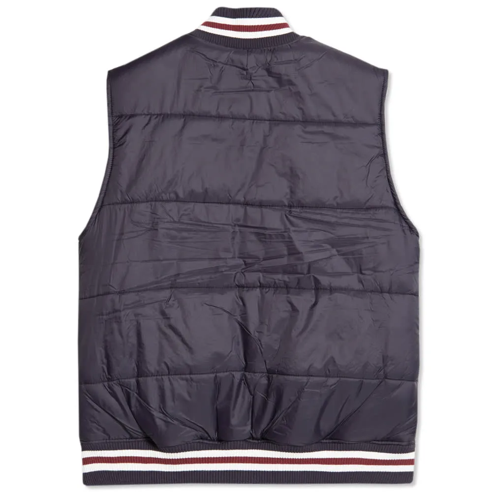 Fred Perry Tipped Quilted GiletNavy