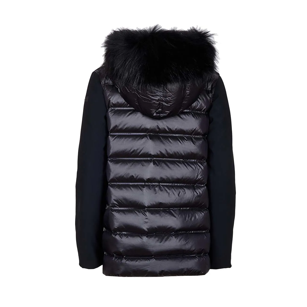 GIACCA WINTER HYBRID ZAR LADY FUR Donna Nero