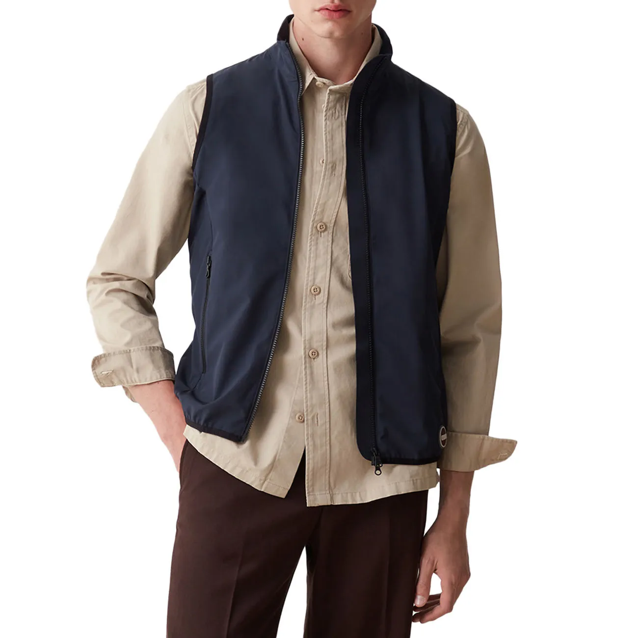 GILET LISCIO IN SOFTSHELL Uomo Navy