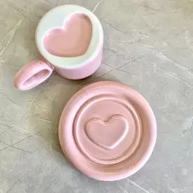 Heart-shaped Cup and Plate - Kimi