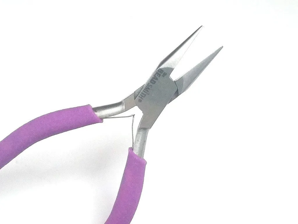 Heavy Duty Chain Nose Pliers, Purple Foam Cushion Grips, Beadsmith Brand, #PLW10