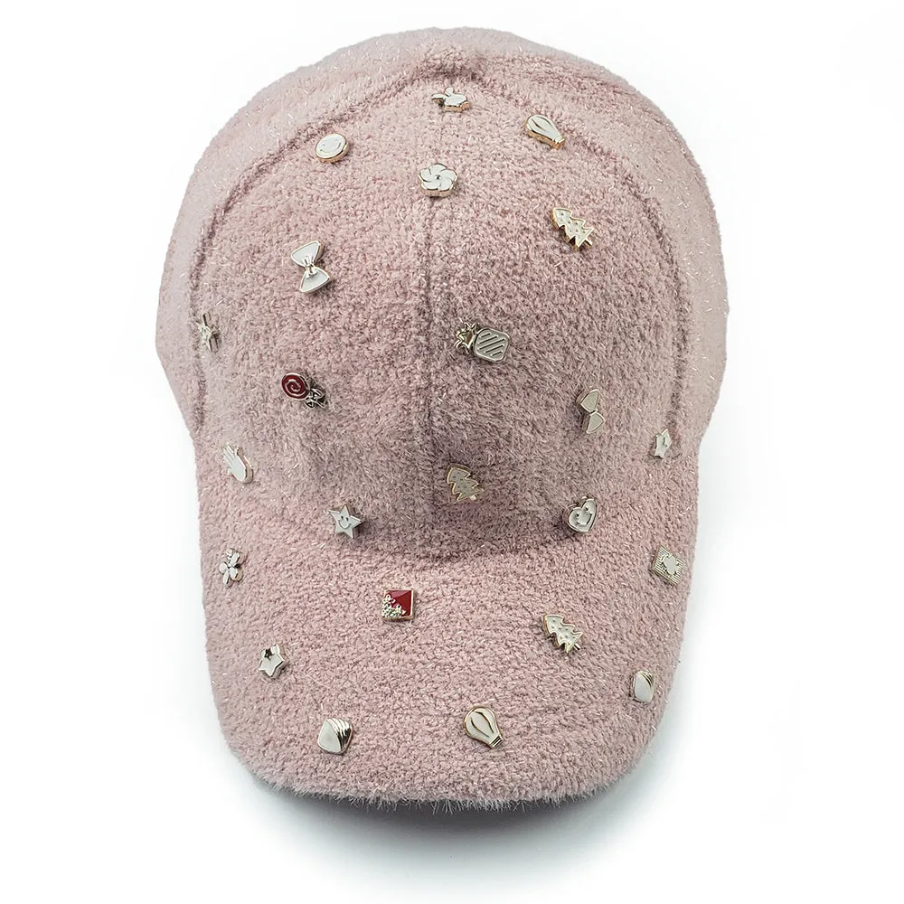 Kealy Winter Baseball Hat in Pink