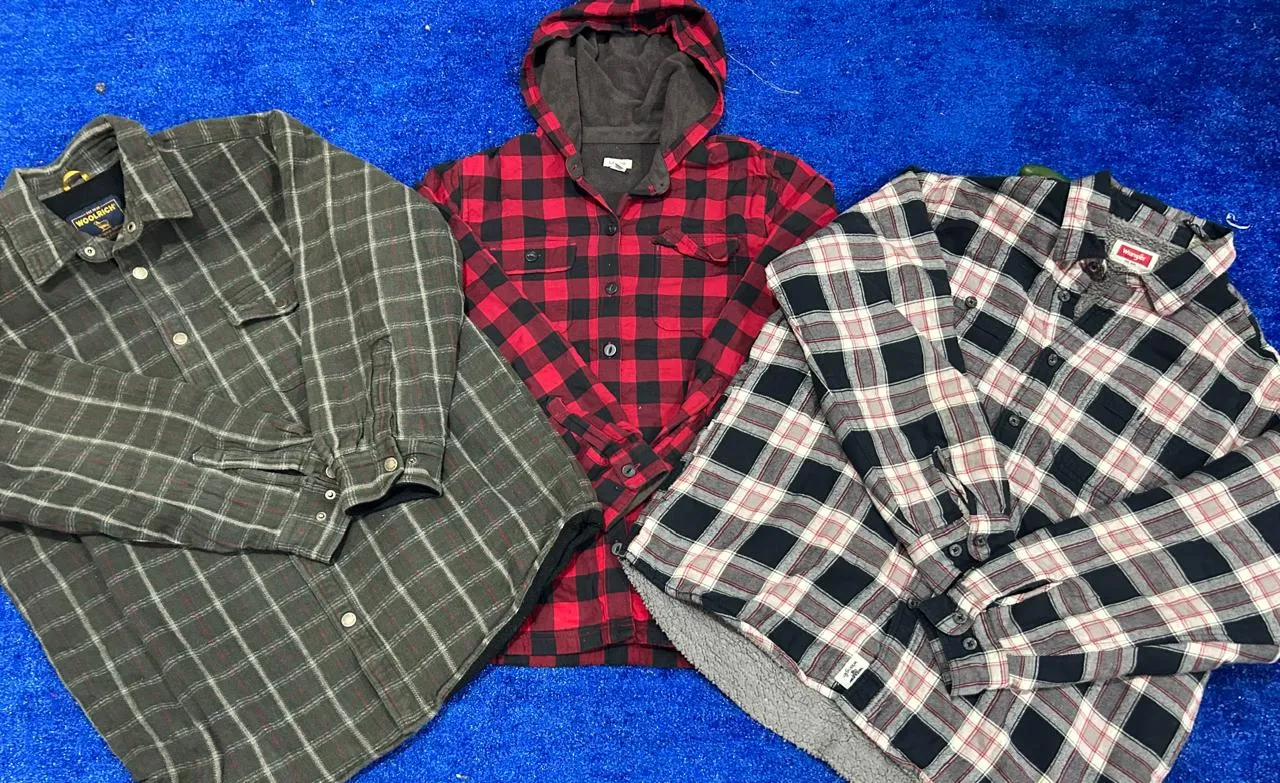 Lee...wool rich...wrngler LL.been mix brand flannel shirt pcs 9