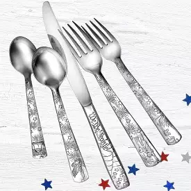 Liberty Stainless Flatware - 65 Piece Set Made in USA