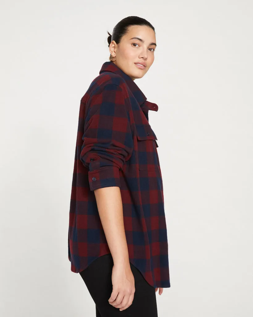 Maine Stretch Flannel Shirt - Black Cherry Plaid