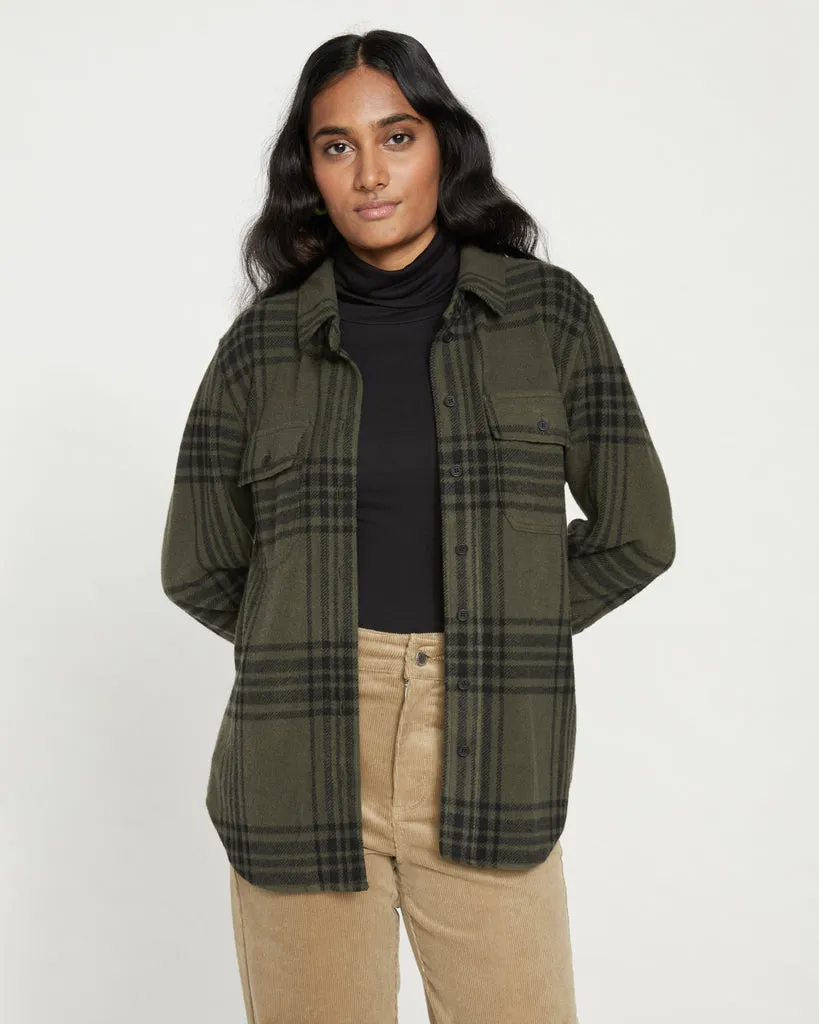 Maine Stretch Flannel Shirt - Night Woods Plaid