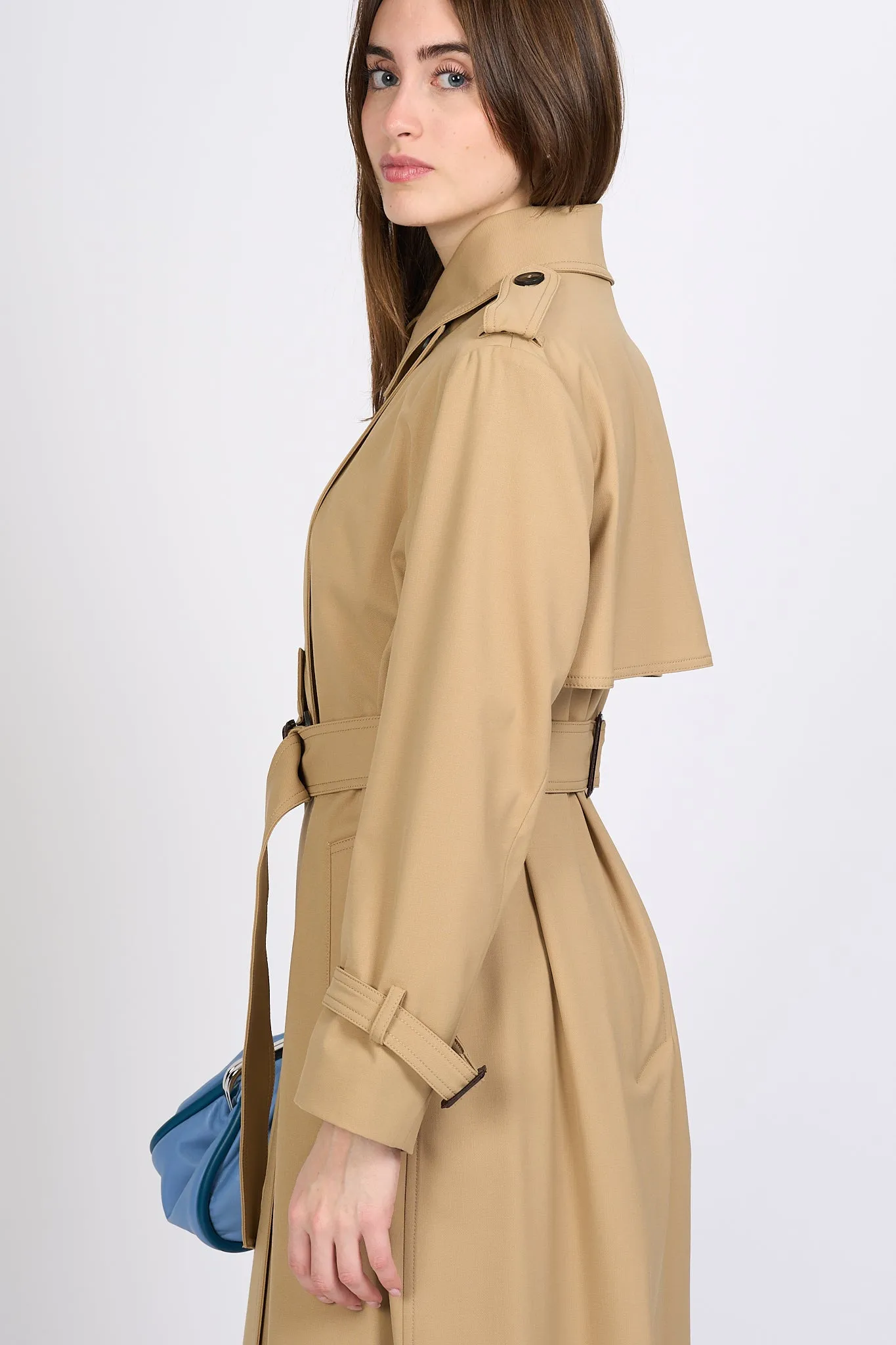 Max Mara Trench Giostra Lungo Miele Donna