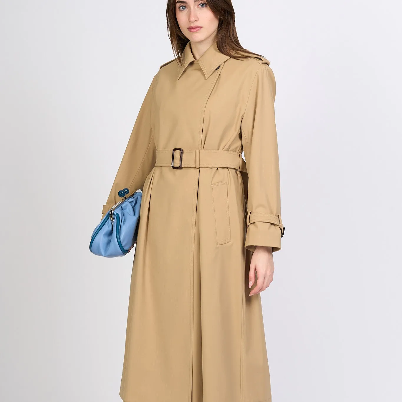 Max Mara Trench Giostra Lungo Miele Donna