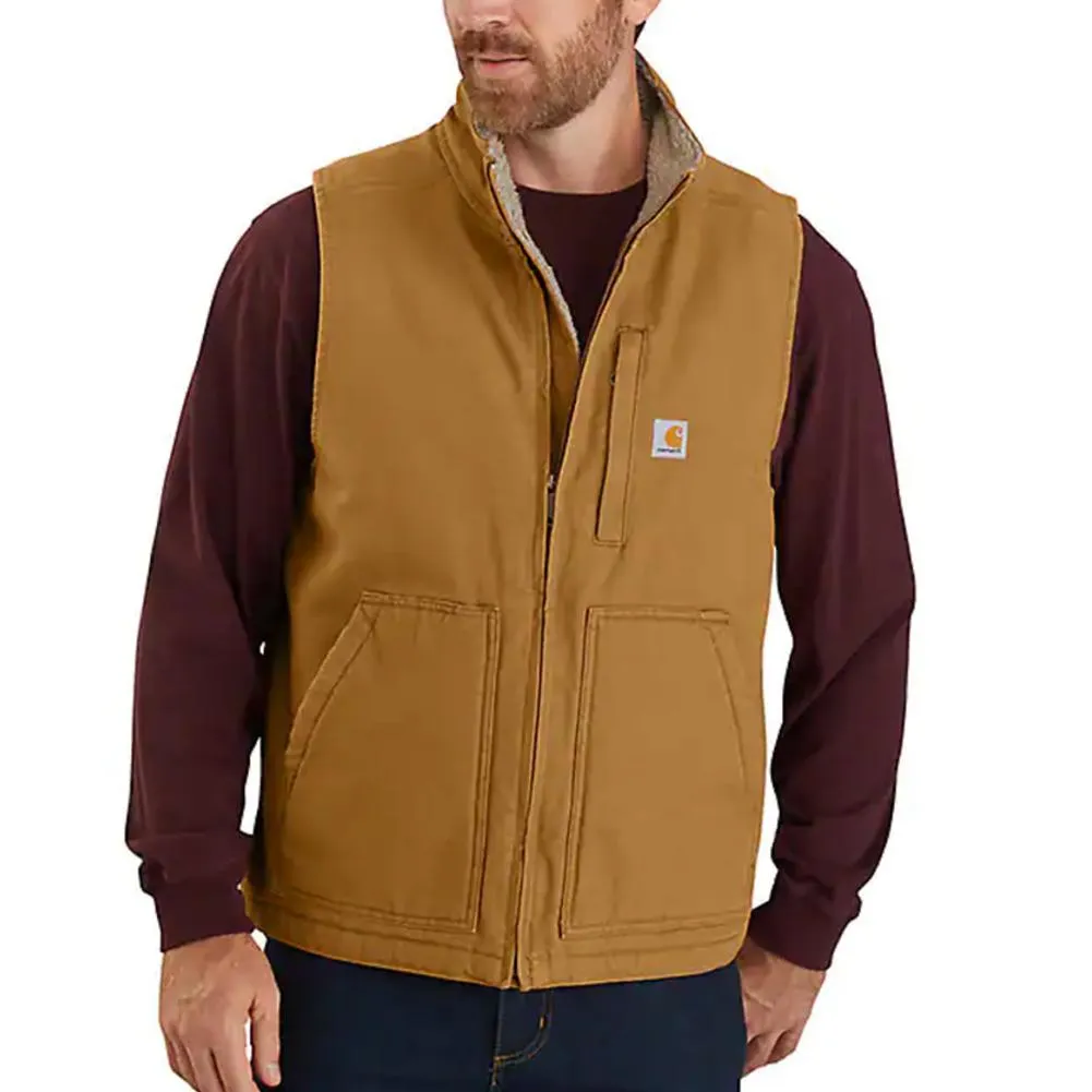 Men's Sherpa-Lined Mock Neck Vest - 104277