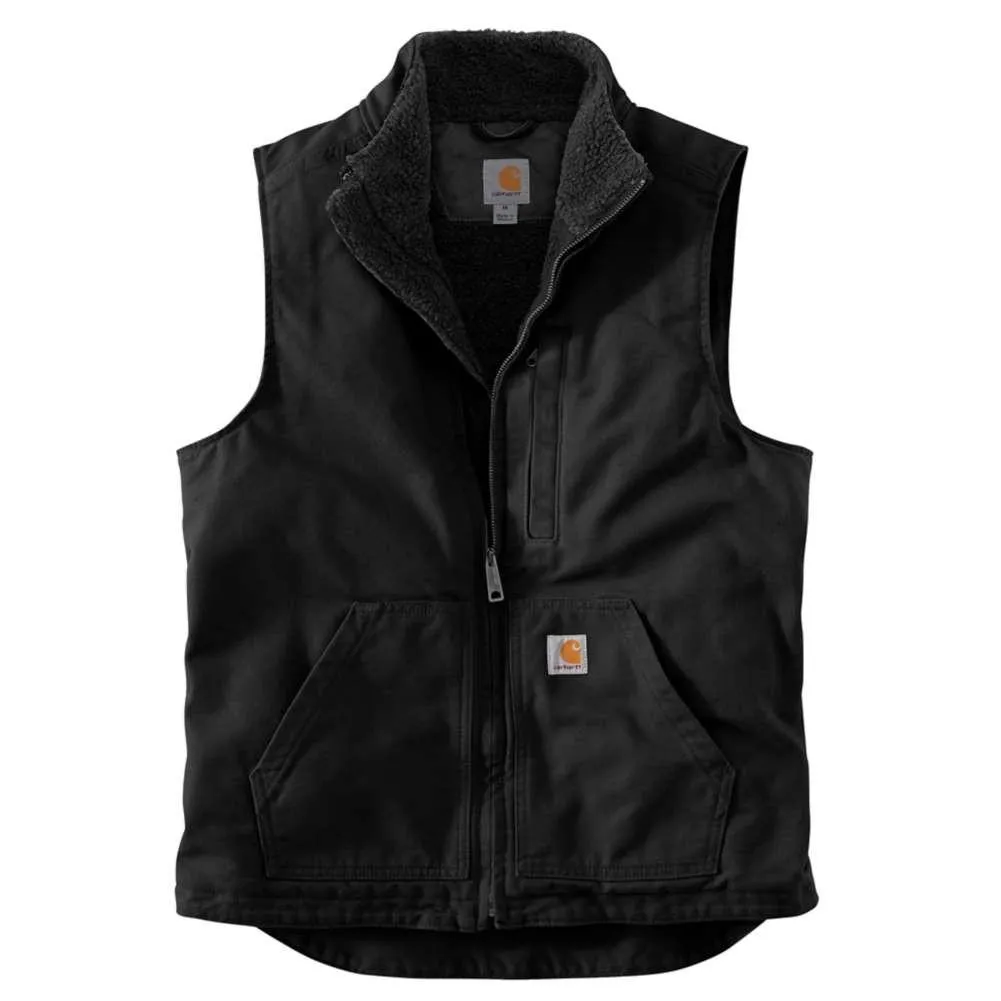 Men's Sherpa-Lined Mock Neck Vest - 104277