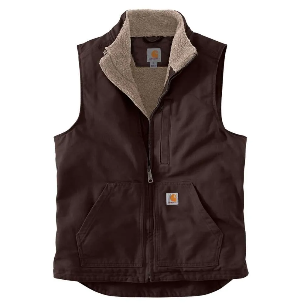 Men's Sherpa-Lined Mock Neck Vest - 104277