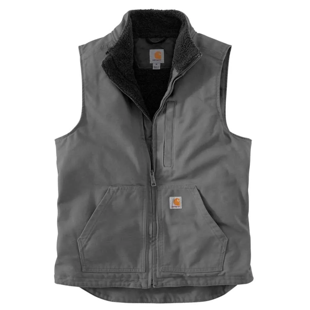 Men's Sherpa-Lined Mock Neck Vest - 104277