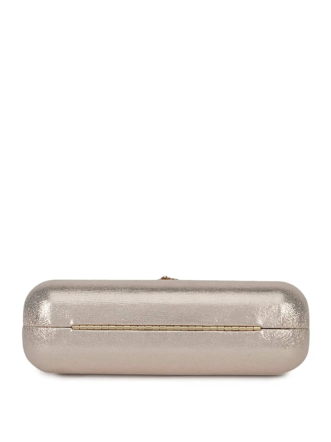 Metallic Leaf Buckle Clutch